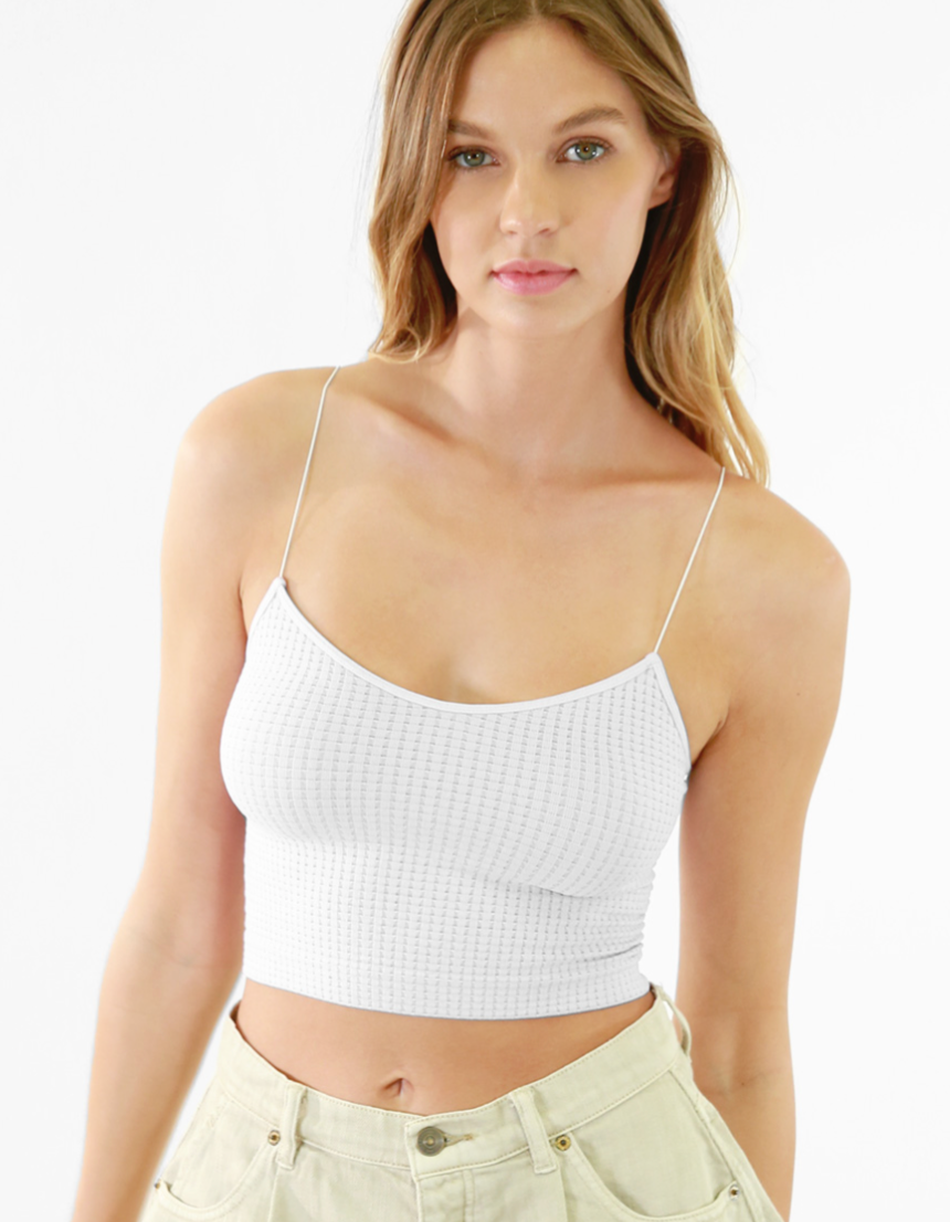 Waffle Crop Cami