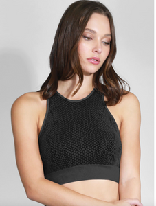 Lilith Snakeskin High Neck Bra Top