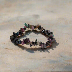 Rare Natural Chip Gemstone Power Bracelet