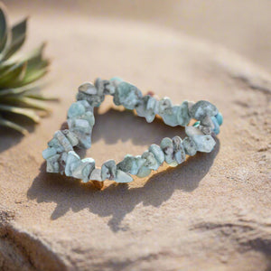 Rare Natural Chip Gemstone Power Bracelet